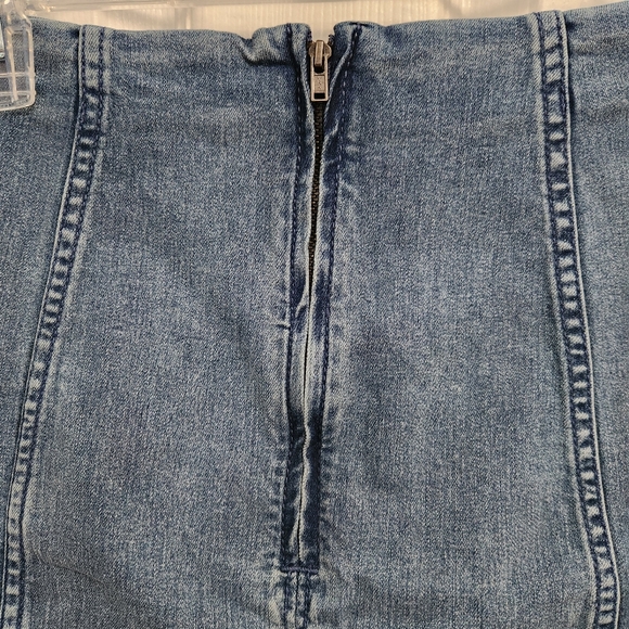 Free People Blue Denim Mini Skirt - Picture 6 of 9